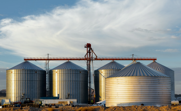 Photo of grain silos